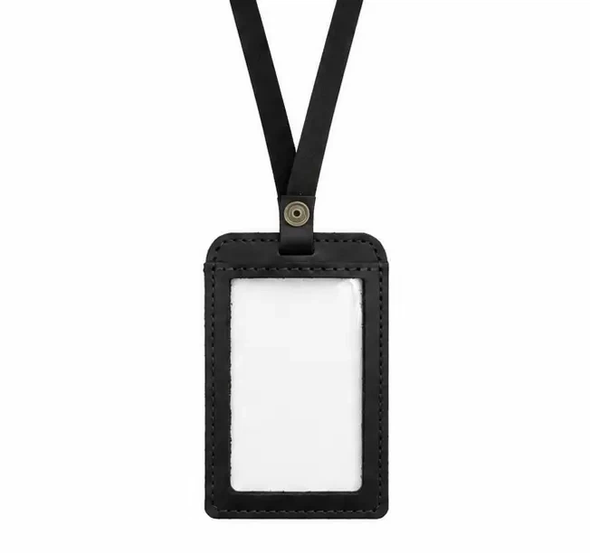 Шкіряний бейдж-холдер для ID-картки з ремінцем Grande Pelle 31411006 Black Crazy - Фото 1 Шкіряний бейдж-холдер для ID-картки з ремінцем Grande Pelle 31411006 Black Crazy - зображення 1