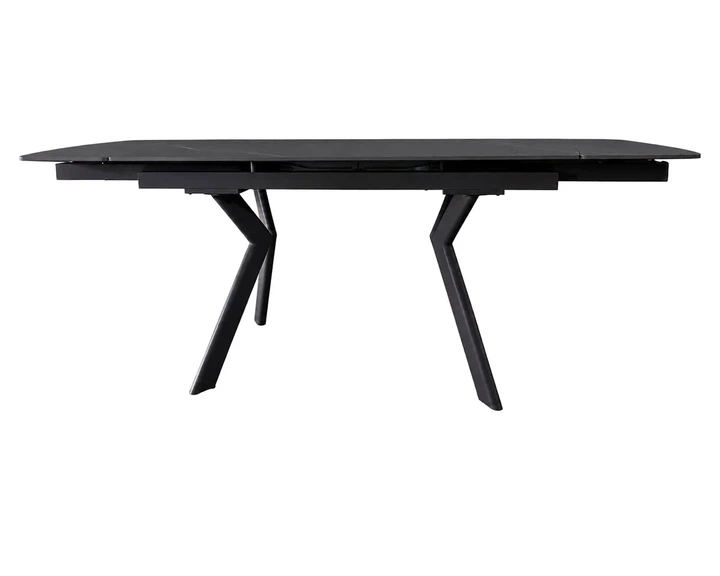 Стол раскладной NOREEN CERAMIC 140(200)х80 керамика 12 мм, чёрный - изображение 3