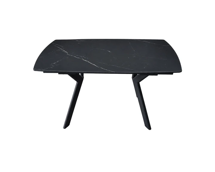 Стол раскладной NOREEN CERAMIC 140(200)х80 керамика 12 мм, чёрный - изображение 5