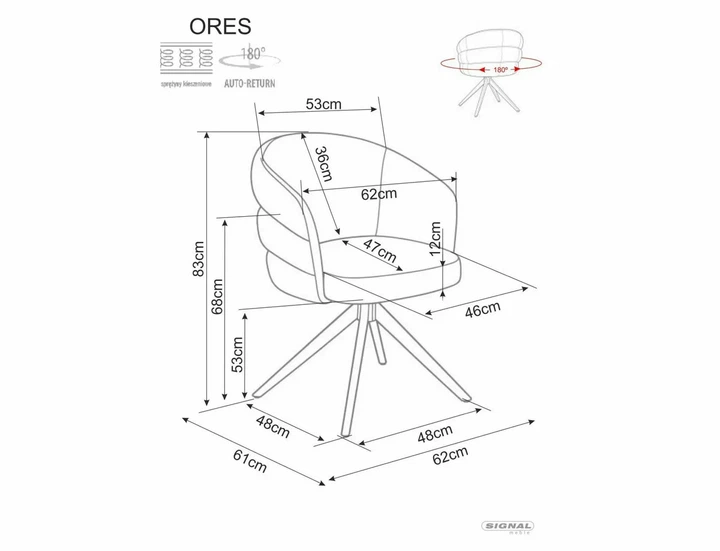 Стілець ProDobro ORES TAP.251 світлий беж, чорний металевий каркас - Фото 4 Стілець ProDobro ORES TAP.251 світлий беж, чорний металевий каркас - зображення 4