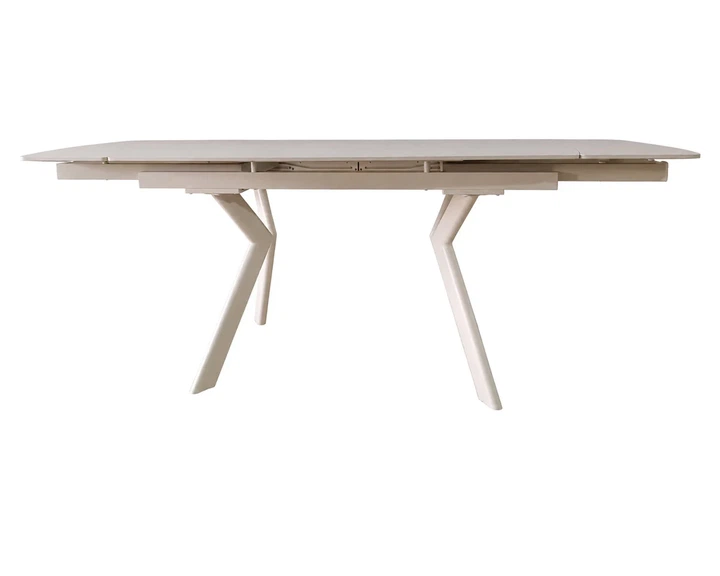 Стол раскладной ProDobro NOREEN CERAMIC 140(200)*80 белый/кашемир - Фото 3 Стол раскладной ProDobro NOREEN CERAMIC 140(200)*80 белый/кашемир - изображение 3