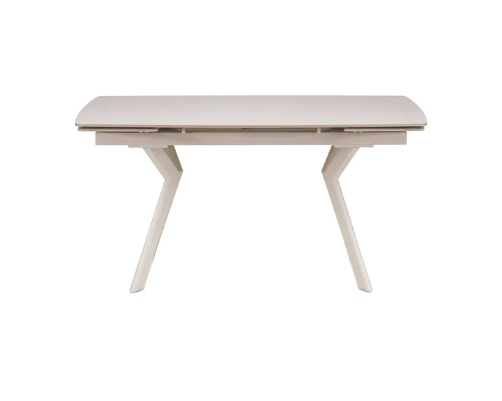 Стол раскладной ProDobro NOREEN CERAMIC 140(200)*80 белый/кашемир - Фото 4 Стол раскладной ProDobro NOREEN CERAMIC 140(200)*80 белый/кашемир - изображение 4