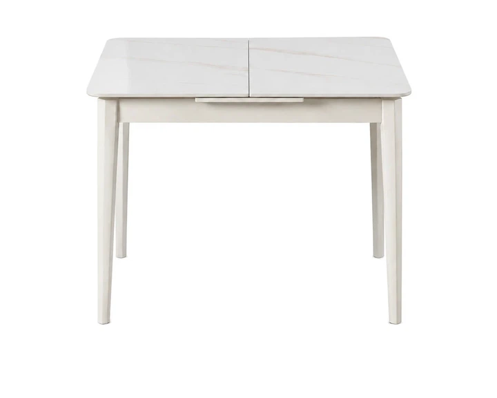 Стол обеденный раскладной ProDobro TALLINN CERAMIC 90(120)х70, керамика, белый глянец - Фото 4 Стол обеденный раскладной ProDobro TALLINN CERAMIC 90(120)х70, керамика, белый глянец - изображение 4