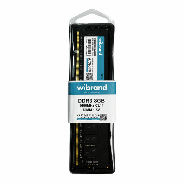 Оперативна пам'ять DDR3 Wibrand 8GB 1600MHz CL11 DIMM - изображение 2