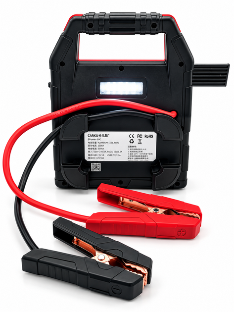 Пуско-зарядное устройство CARKU EPower-99C 12/24В, 3000А, 42000 мАч — бустер для легковых и грузовых авто - изображение 4