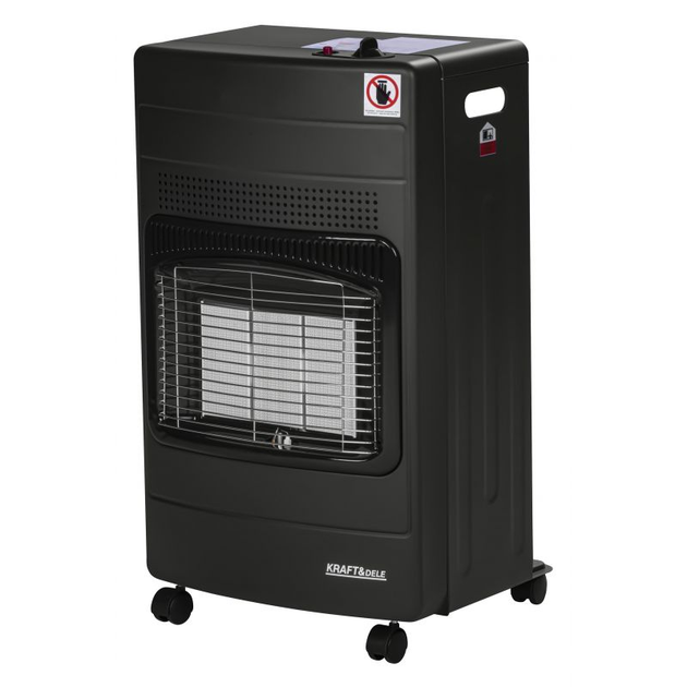 Газовый обогреватель инфракрасный Kraft&Dele KD6530 3 режима 1500/2750/4200 Вт керамический нагреватель автономный с редуктором и шлангом для дома мастерской гаража дачи отопитель на пропан-бутане камин на газу складной мощный портативный - изображение 2