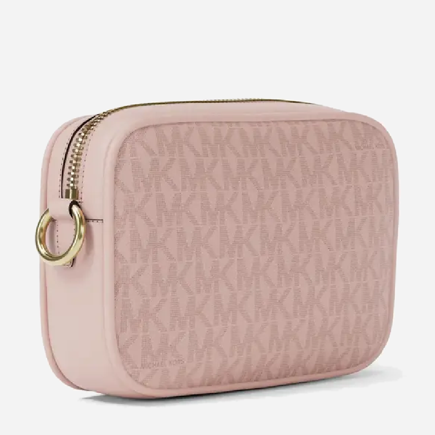 Сумка кросс-боди через плечо женская маленькая Michael Kors Jet Set Small Signature Logo Camera Crossbody Розовая (199125031836) - Фото 4 Сумка кросс-боди через плечо женская маленькая Michael Kors Jet Set Small Signature Logo Camera Crossbody Розовая (199125031836) - изображение 4