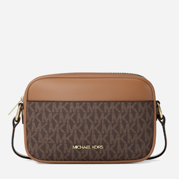 Сумка кросс-боди через плечо женская маленькая Michael Kors Jet Set Small Signature Logo Camera Crossbody Коричневая (199125032000) - Фото 1 Сумка кросс-боди через плечо женская маленькая Michael Kors Jet Set Small Signature Logo Camera Crossbody Коричневая (199125032000) - изображение 1