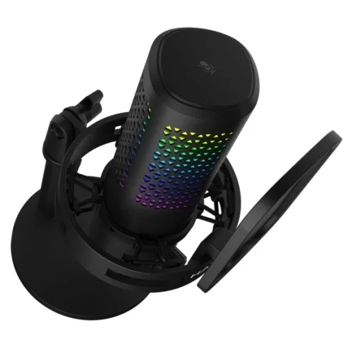 Мікрофон Hator Dreamcast X, Black, Type-C / Bluetooth 5.4, 16-bit / 96 кГц, кардіоїдна діаграма, RGB-підсвічування, поп-фільтр (ESS10) - зображення 5
