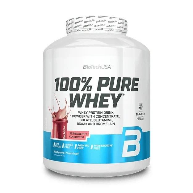 Сывороточный протеин BioTech 100% Pure Whey, 2 кг, банан - Фото 1 Сывороточный протеин BioTech 100% Pure Whey, 2 кг, банан - изображение 1
