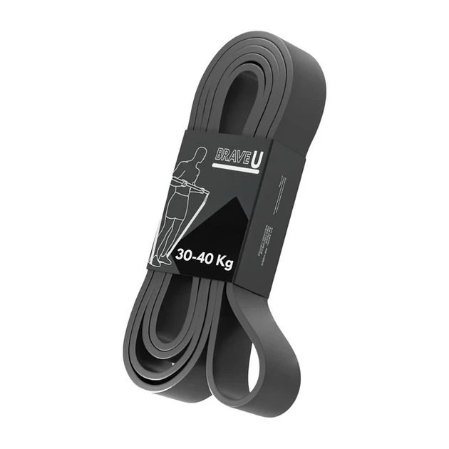 Эспандер ленточный Brave U Fitness Band чёрный нагрузка 30-40 кг - Фото 1 Эспандер ленточный Brave U Fitness Band чёрный нагрузка 30-40 кг - изображение 1