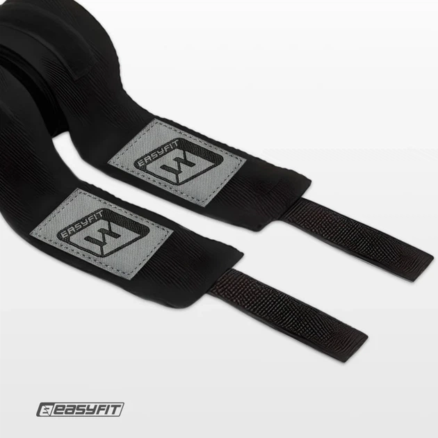 Бинти для боксу EasyFit Classic Wrap EF-0374-30-bk 3 м ширина 5 см бавовна поліестер чорні - зображення 5