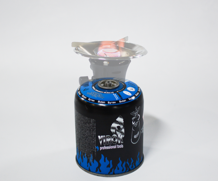 Баллон газовый 1-разовый VIROK с резьбой (7/16) 450g/900ml. для плит/кемпинга (EN417) VIROK (44V159) - Фото 2 Баллон газовый 1-разовый VIROK с резьбой (7/16) 450g/900ml. для плит/кемпинга (EN417) VIROK (44V159) - изображение 2