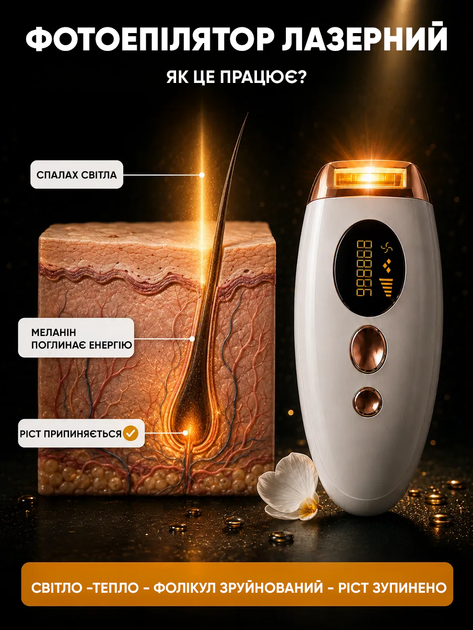 Фотоэпилятор IPL Removal лазерный эпилятор 5 уровней интенсивности для эпиляции любого типа кожи тела рук лица зоны бикини и ног без раздражений - изображение 4