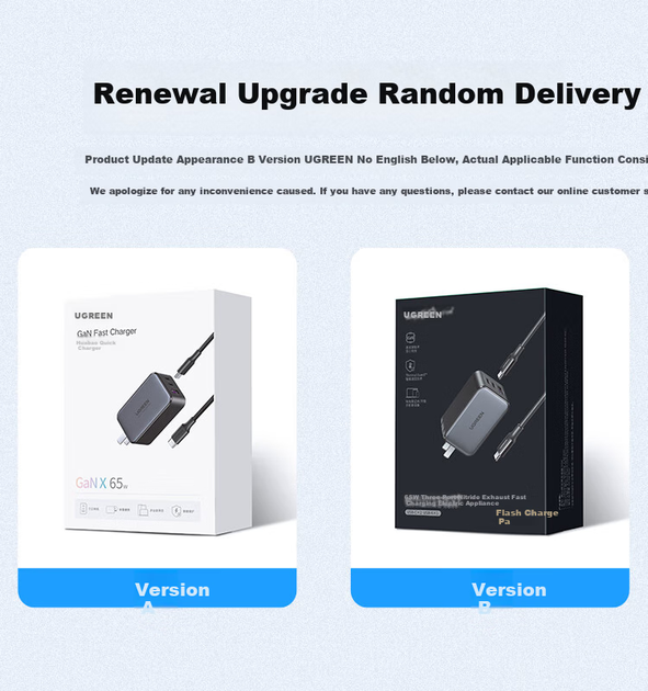 Зарядное устройство UGREEN 65 Вт GaN Type-C с PD для iPhone, Samsung и MacBook Pro - Фото 12 Зарядное устройство UGREEN 65 Вт GaN Type-C с PD для iPhone, Samsung и MacBook Pro - изображение 12
