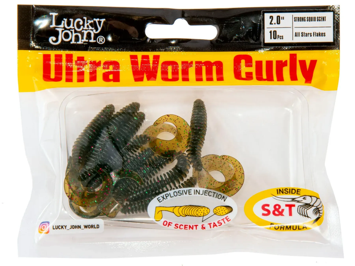 Твістер їстівний штучний ULTRAWORM CURLY LJ Pro Series 2"/ S21 *10шт/уп 140198-S21 - зображення 3