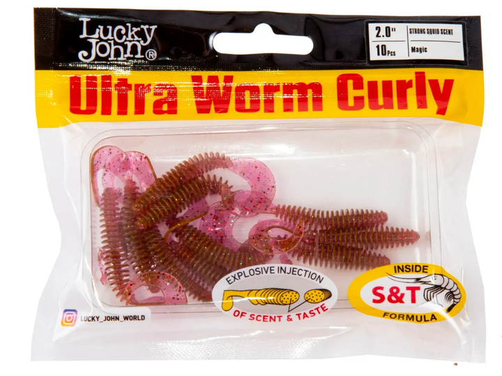 Твістер їстівний штучний ULTRAWORM CURLY LJ Pro Series 2"/ S14 *10шт/уп 140198-S14 - изображение 3