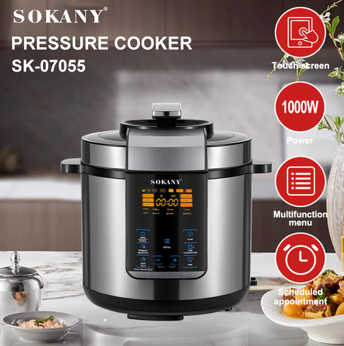 Мультиварка-скороварка Sokany SK-07055 7 л 1000 Вт мультиварка с 15 автоматическими программами антипригарной чашей электронным управлением таймером отложенным стартом поддержанием тепла - изображение 9