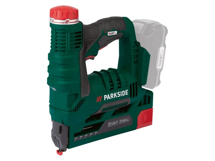 Аккумуляторный степлер Parkside PAT 20-Li A1 20 В, скобы 15–25 мм, гвозди 15–32 мм, без аккумулятора и зарядного устройства - Фото 5 Аккумуляторный степлер Parkside PAT 20-Li A1 20 В, скобы 15–25 мм, гвозди 15–32 мм, без аккумулятора и зарядного устройства - изображение 5
