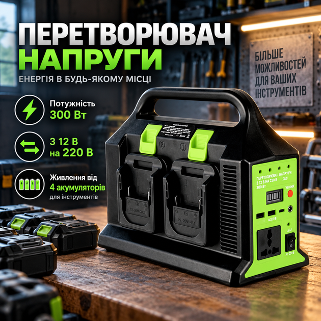 Преобразователь напряжения UIN2 300 Вт, 12 В на 220 В - Фото 1 Преобразователь напряжения UIN2 300 Вт, 12 В на 220 В - изображение 1