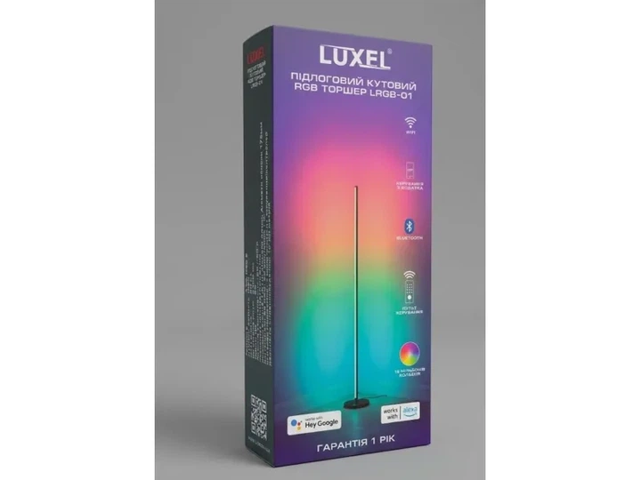 Светодиодный напольный угловой RGB торшер Luxel 175-260В 24Вт IP20 (LRGB-01) - изображение 3