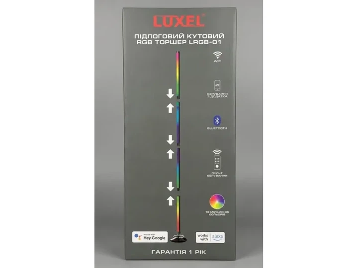 Светодиодный напольный угловой RGB торшер Luxel 175-260В 24Вт IP20 (LRGB-01) - изображение 4