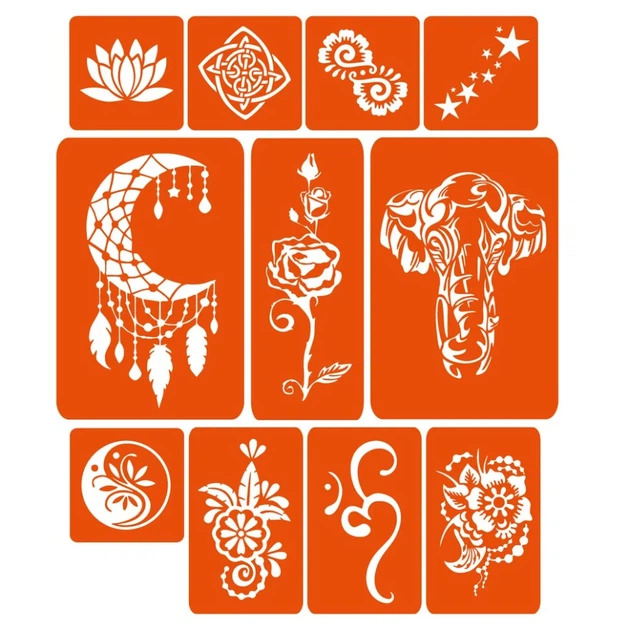 Набор хны с трафаретами для био-тату Fresh Tattoo henna-set-05 №5 - изображение 2