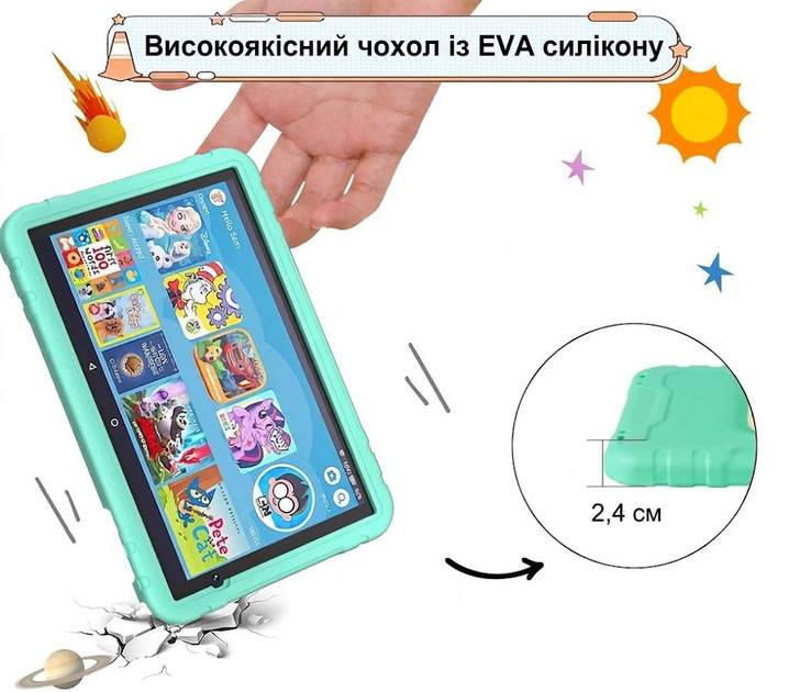 Дитячий планшет 10.1" JUEDUR R500 10.1" 6+16/128Gb 8 ядер Android 14 8000 mAh Чорний (102315717) - Уцінка - зображення 5
