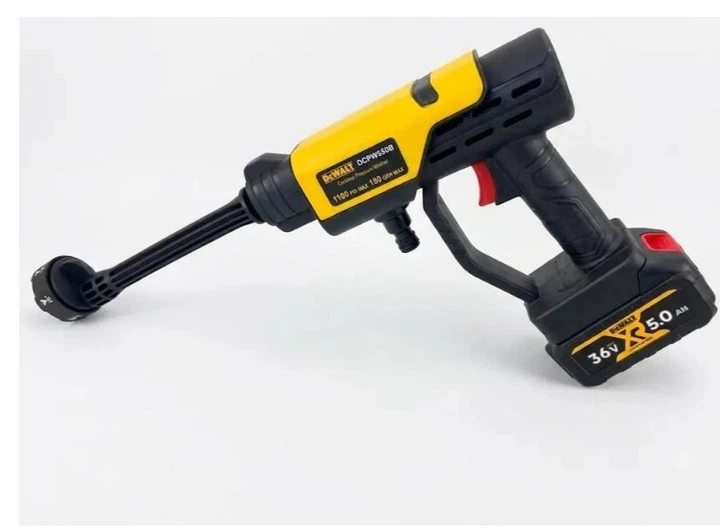Аккумуляторная мойка высокого давления DeWalt DCPW650B 36 В 6 А·ч 30 бар мини мойка для авто беспроводной аппарат высокого давления портативная автомойка с 2 АКБ пеногенератором для машины плитки фасада сада - изображение 6