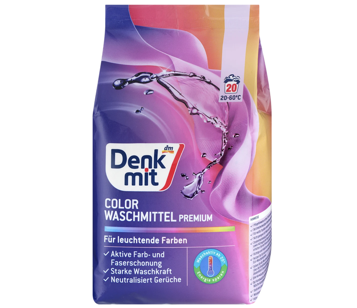 Порошок для прання кольорової білизни Denkmit Color, 1.35 кг, 20 прань - Фото 1 Порошок для прання кольорової білизни Denkmit Color, 1.35 кг, 20 прань - зображення 1