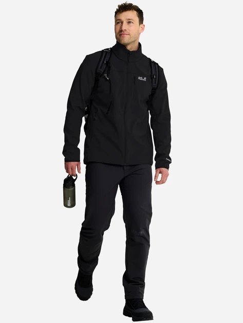 Спортивная ветровка мужская Jack Wolfskin Wild Winds Jkt M A66309-6000 3XL Черная (4064886756648) - изображение 3