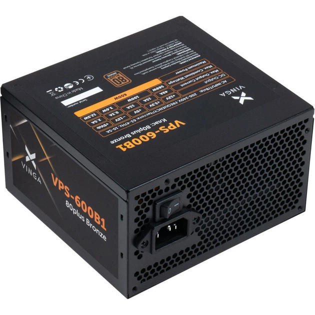 Блок живлення Vinga 600W (VPS-600B1) - Фото 5 Блок живлення Vinga 600W (VPS-600B1) - изображение 5