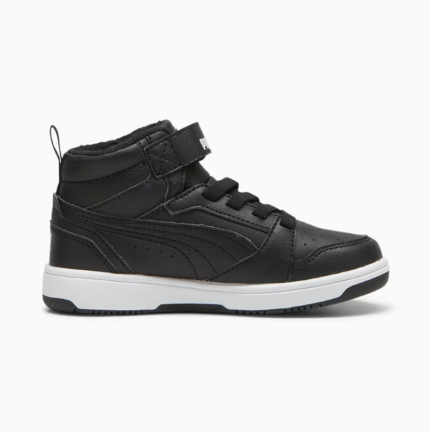 Дитячі кросівки PUMA Rebound V6 Mid WTR Kids’ Sneakers 30797901 34.5, чорний - Фото 4 Дитячі кросівки PUMA Rebound V6 Mid WTR Kids’ Sneakers 30797901 34.5, чорний - изображение 4