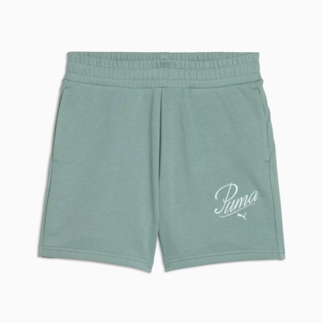 Шорти жіночі PUMA ESS SCRIPT 5" High-Waist Shorts Women 68498430 xs, зелений - Фото 4 Шорти жіночі PUMA ESS SCRIPT 5" High-Waist Shorts Women 68498430 xs, зелений - изображение 4