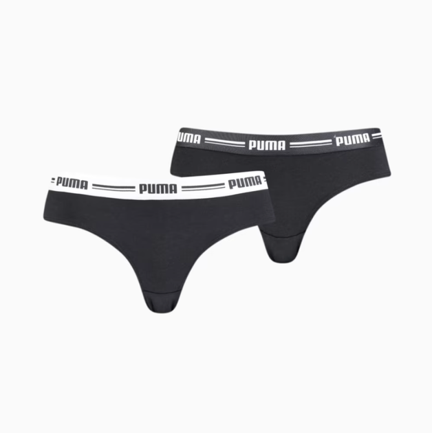Жіноча спідня білизна PUMA WOMEN BRAZILIAN 2P PACK 90785603 l, чорний - Фото 1 Жіноча спідня білизна PUMA WOMEN BRAZILIAN 2P PACK 90785603 l, чорний - зображення 1