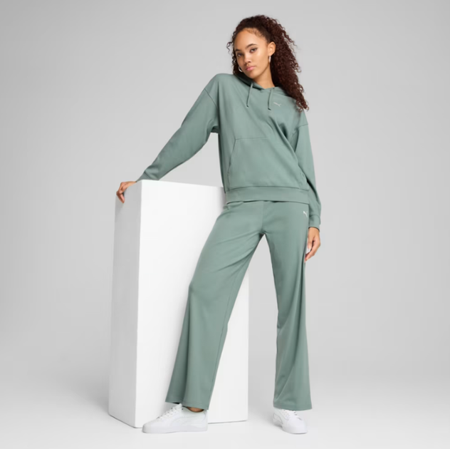 Худі жіноче ESS ELEVATED Comfort Rib Hoodie Women 68502330 s, зелений - изображение 5