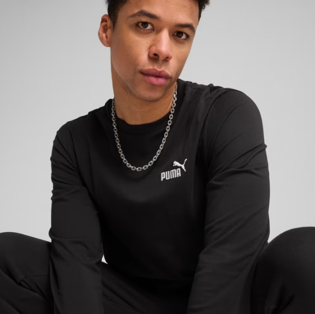 Лонгслів чоловічий PUMA Essentials No. 1 Logo Long Sleeve Tee Men 68254601 xl, чорний - Фото 3 Лонгслів чоловічий PUMA Essentials No. 1 Logo Long Sleeve Tee Men 68254601 xl, чорний - изображение 3