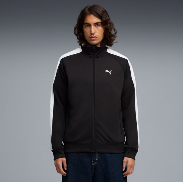 Джемпер PUMA Essentials T7 Track Jacket Men 69246201 xxl, чорний/білий - Фото 1 Джемпер PUMA Essentials T7 Track Jacket Men 69246201 xxl, чорний/білий - зображення 1