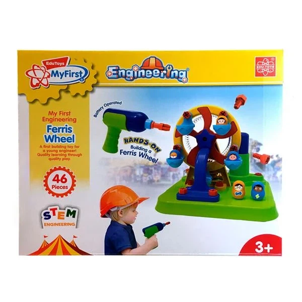 Набір для складання Edu-Toys Колесо огляду 46 деталей різнокольоровий - зображення 2