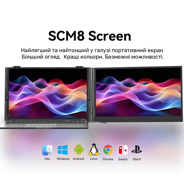 Монитор портативный 15.3" Blackview SCM8 Single Grey (BVSCM8) - изображение 7