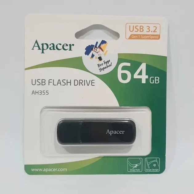 USB флешка Apacer 64GB usb 3.2 Код: 66589 - Фото 1 USB флешка Apacer 64GB usb 3.2 Код: 66589 - изображение 1