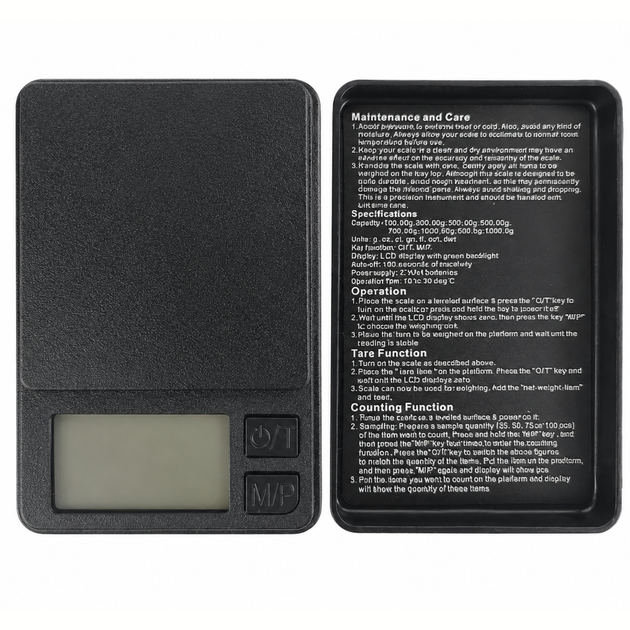 Карманные электронные весы 0.01 г / 500 г с LCD-дисплеем BW-015 Black - изображение 6