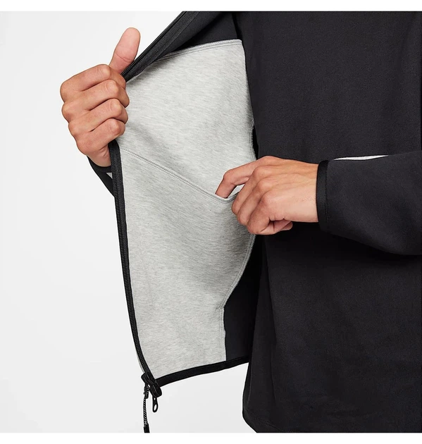 Толстовка чоловіча Nike Tech Fleece Grey M Сірий HV0949-011 - зображення 4