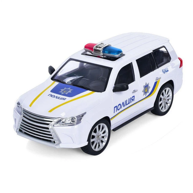 Полицейская машинка на радиоуправлении LIMO TOY Ju-M 5011, белая, 1:12, аккумуляторная, резиновые колеса, световые эффекты - Фото 2 Полицейская машинка на радиоуправлении LIMO TOY Ju-M 5011, белая, 1:12, аккумуляторная, резиновые колеса, световые эффекты - изображение 2