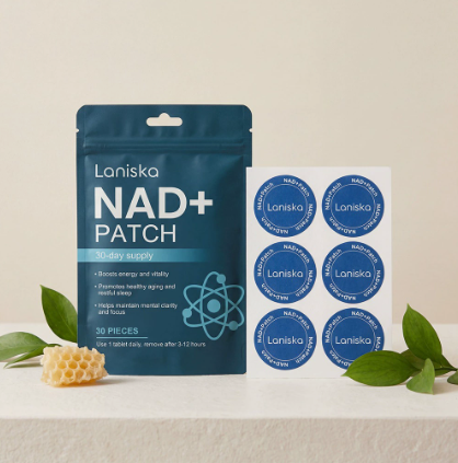 Трансдермальні антіейдж патчі Laniska NAD+ Patch з NMN, ресвератролом та CoQ10 для енергії, молодості та фокусу, 30 шт (II) 34680 - Фото 3 Трансдермальні антіейдж патчі Laniska NAD+ Patch з NMN, ресвератролом та CoQ10 для енергії, молодості та фокусу, 30 шт (II) 34680 - изображение 3