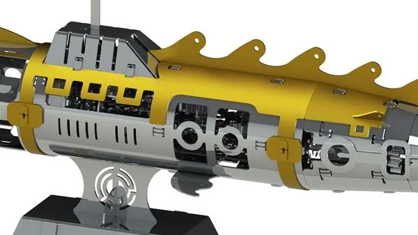 Механічний конструктор Metal Time Elusive Nautilus підводний човен металевий 33x3x14 см - зображення 4