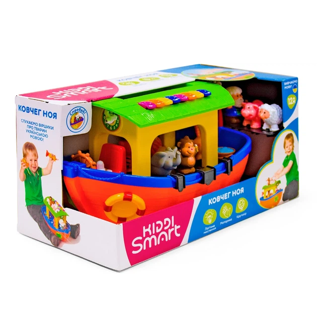 Игровой набор Kiddi Smart Ковчег Ноя на украинском языке 10 фигурок - изображение 4