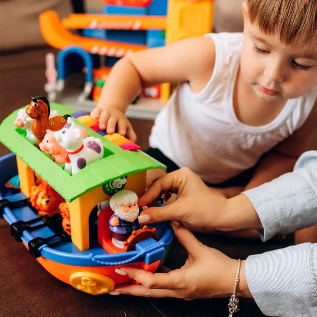 Игровой набор Kiddi Smart Ковчег Ноя на украинском языке 10 фигурок - изображение 12