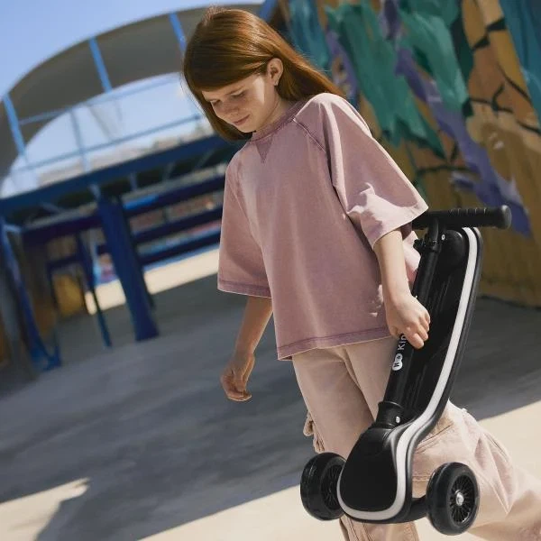 Самокат трехколесный Kinderkraft Raket с подсветкой бежевый - изображение 10