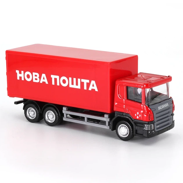 Автомодель TechnoDrive Scania Новая почта 1:64 металлическая с открывающимися дверями - изображение 7
